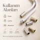 Kıskaçlı Bağucu - Tres Kordon İçin Metal Bağ Ucu, 2 cm uzunluk, 10 mm çap, 5,5 mm kordon girişi ile ince tres kordonlar için