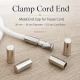 Kıskaçlı Bağucu - Tres Kordon İçin Metal Bağ Ucu, 2 cm uzunluk, 10 mm çap, 5,5 mm kordon girişi ile ince tres kordonlar için