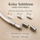 Kıskaçlı Bağucu – Tres Kordon İçin Metal Bağ Ucu 2 cm / Çap 10 mm / Kordon Girişi 8 mm, estetik ve fonksiyonel tekstil