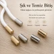 Kıskaçlı Bağucu – Tres Kordon İçin Metal Bağ Ucu 2 cm / Çap 10 mm / Kordon Girişi 8 mm, estetik ve fonksiyonel tekstil