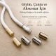Kıskaçlı Bağucu – Tres Kordon İçin Metal Bağ Ucu 2 cm / Çap 10 mm / Kordon Girişi 8 mm, estetik ve fonksiyonel tekstil