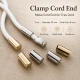 Kıskaçlı Bağucu – Tres Kordon İçin Metal Bağ Ucu 2 cm / Çap 10 mm / Kordon Girişi 8 mm, estetik ve fonksiyonel tekstil