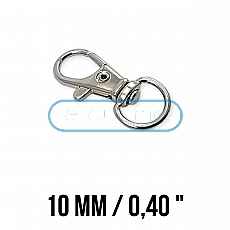 10 mm Paris Hook Spring Swivel Hooks - Keychain Hook - Parrot Hook A 509