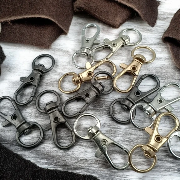 10 mm Paris Kanca Yaylı Döner Kancalar - Anahtarlık Kancası - Papağan Kanca A 509