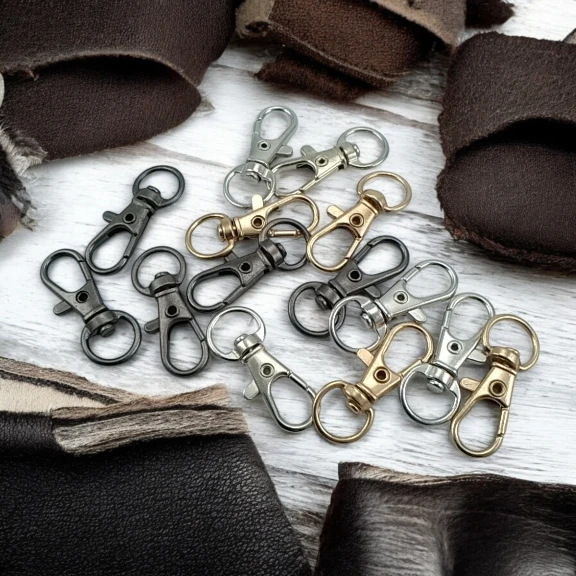 10 mm Paris Kanca Yaylı Döner Kancalar - Anahtarlık Kancası - Papağan Kanca A 509