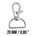 21 mm Paris Hook Spring Swivel Hooks - Keychain Hook - Parrot Hook A 512