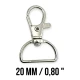 21 mm Paris Hook Spring Swivel Hooks - Keychain Hook - Parrot Hook A 512