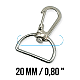20 mm Almond Hook - Parrot Hook - Spring Swivel Wire Hook A 515