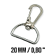 20 mm Almond Hook - Parrot Hook - Spring Swivel Wire Hook A 515