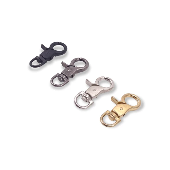 15 mm Paris Kanca Yaylı Döner Kancalar - Anahtarlık Kancası - Papağan Kanca A 511