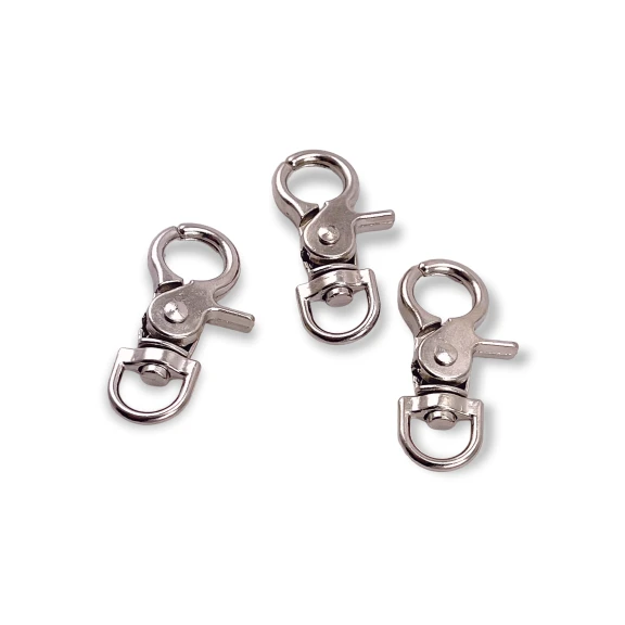 15 mm Paris Kanca Yaylı Döner Kancalar - Anahtarlık Kancası - Papağan Kanca A 511