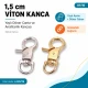 1,5 cm Viton Kanca Yaylı Döner Çanta ve Anahtarlık Kancası A 511VTN, 35mm uzunluk, 19mm en, zamak metal malzeme, çanta ve