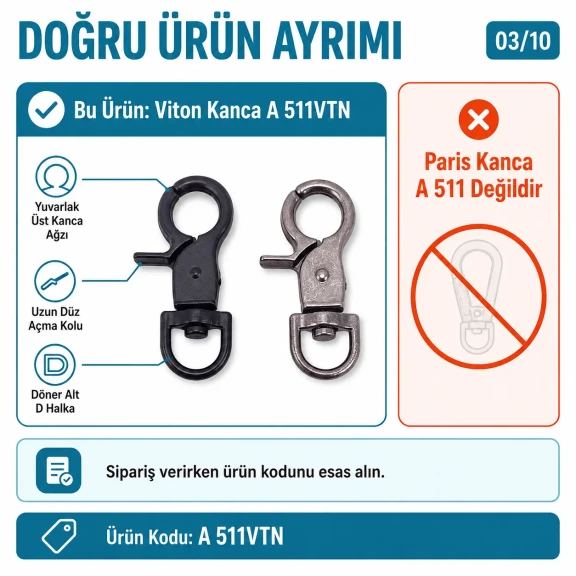 10 mm Tetik Döner Yaylı Kancalar - Liviton Kanca - Papağan Kanca A 522