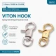1,5 cm Viton Kanca Yaylı Döner Çanta ve Anahtarlık Kancası A 511VTN, 35mm uzunluk, 19mm en, zamak metal malzeme, çanta ve