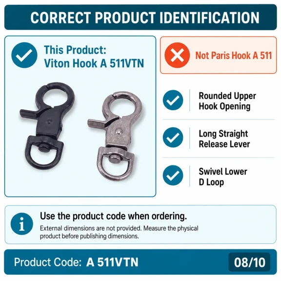 1,5 cm Viton Kanca Yaylı Döner Çanta ve Anahtarlık Kancası A 511VTN, 35mm uzunluk, 19mm en, zamak metal malzeme, çanta ve