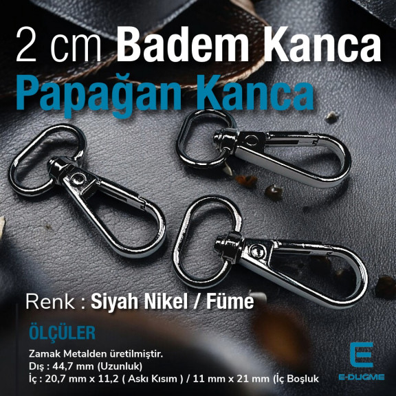 20 mm Badem Kanca - Papağan Kanca A 548