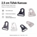 Tüfek Kancası 2,5 cm Zamak Metal Yaylı Askı Kayış ve Çanta Kancası A 552