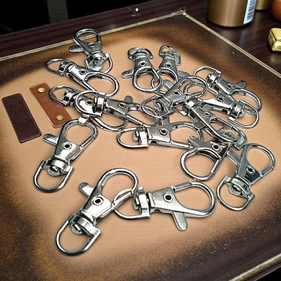 Anahtarlık Kancası - 10 mm Paris Kanca Yaylı Döner Kancalar - Papağan Kanca (50Adet / Paket) A 578PROMO