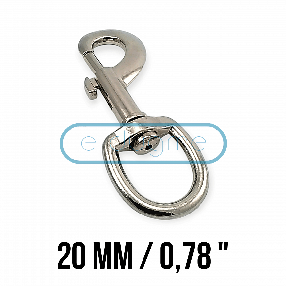 21 mm Sailor Hook - Leash Hook - Spring Swivel Hook A 590