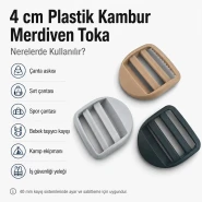4 cm Plastik Kambur Toka Merdiven Toka Çanta Kayış Askı Ayar Tokası AK0004