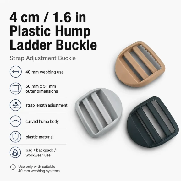 4 cm Plastik Kambur Toka Merdiven Toka Çanta Kayış Askı Ayar Tokası AK0004