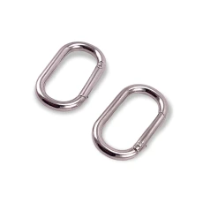 16 mm Oval Yaylı Halka - Anahtarlık Halkası - Açılıp Kapanan Kelepçe A 461