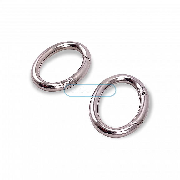 3 cm Oval Yaylı Halka Elips Şekil Metal Yaylı Çanta Halkası A 468