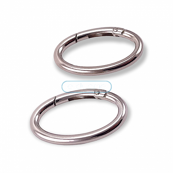 4 cm Oval Yaylı Halka Elips Şekil Metal Yaylı Çanta Halkası A 469