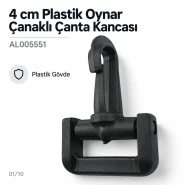 40 mm Plastic Swivel Cup-Style Bag Hook – For 1.57 in Webbing AL005551