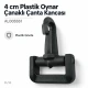 4 cm Plastik Oynar Çanaklı Çanta Kancası - 40 mm Kayış Uyumlu, dayanıklı plastik malzeme ile çanta askıları için ideal çözüm