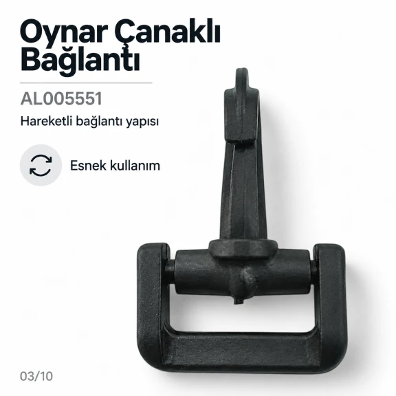 4 cm Plastik Oynar Çanaklı Çanta Kancası - 40 mm Kayış Uyumlu, dayanıklı plastik malzeme ile çanta askıları için ideal çözüm