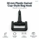 30 mm Plastic Swivel Cup-Style Bag Hook for 1.18 in Webbing, designed for detachable connections in bags and accessories