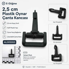 2,5 cm Plastik Oynar Çanta Kancası AL005553