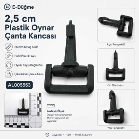 2,5 cm Plastik Oynar Çanta Kancası AL005553