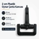 2 cm Plastik Oynar Çanta Kancası, yüksek kaliteli zamak metal malzemeden üretilmiş, dayanıklı ve estetik görünüm sunan çanta