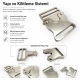 Snap Clasp 3 cm / 1.18 in Metal Zamak Buckle A0002 for bags