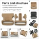 5 cm Top-Lock Plastic Side-Release Bandolier Buckle A000PL5 for bags and accessories