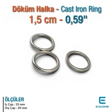 1.5 cm Döküm Halka - Zamak Yuvarlak Halka AL0004532