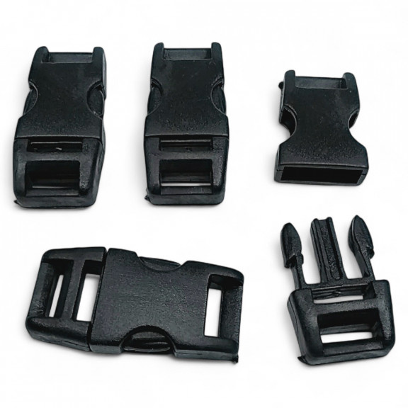 Snap Plastic Bandolier Buckle 1 cm / 0.39" - Lock Snap Plastic Buckle AL005492