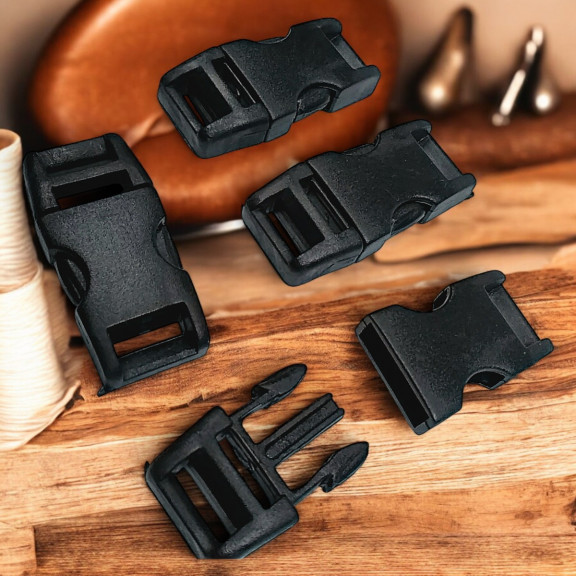 Snap Plastic Bandolier Buckle 1 cm / 0.39" - Lock Snap Plastic Buckle AL005492