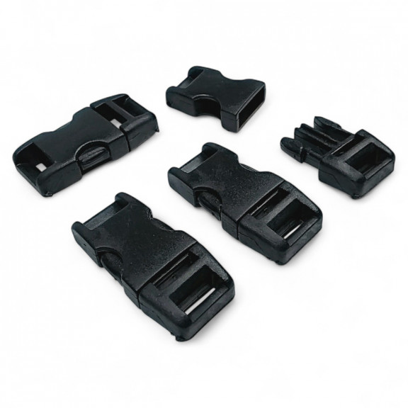 Snap Plastic Bandolier Buckle 1 cm / 0.39" - Lock Snap Plastic Buckle AL005492