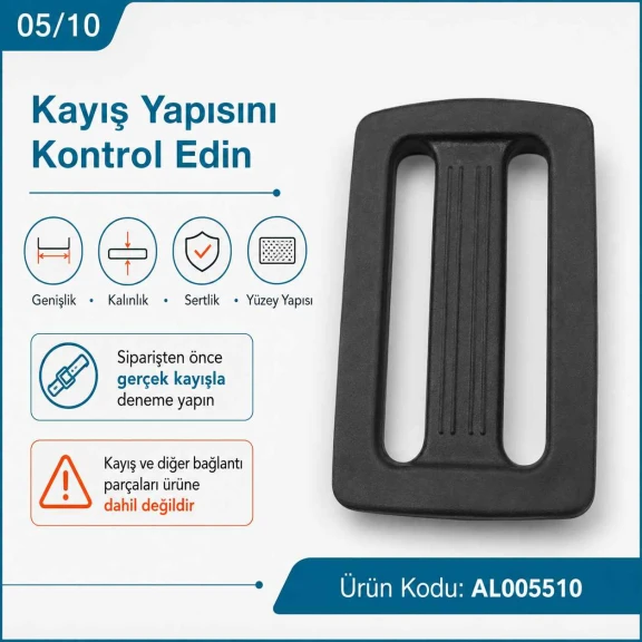 4 cm Plastik Dikdörtgen Askı Ayar Tokası, çanta askısı ve tekstil kolonları için ideal plastik bağlantı aksesuarı