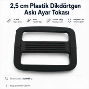 2,5 cm Plastik Dikdörtgen Askı Ayar Tokası AL005512