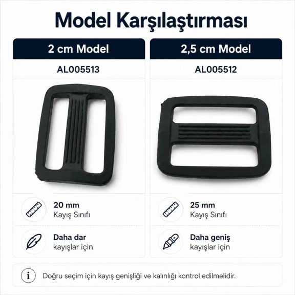 2,5 cm Plastik Dikdörtgen Askı Ayar Tokası, çanta ve kemer kayış uzunluğunu ayarlamak için ideal, pratik ve kullanıcı dostu