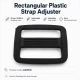 2,5 cm Plastik Dikdörtgen Askı Ayar Tokası, çanta ve kemer kayış uzunluğunu ayarlamak için ideal, pratik ve kullanıcı dostu