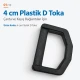 4 cm Plastik D Toka - Dayanıklı ve Hafif Bağlantı Elemanı