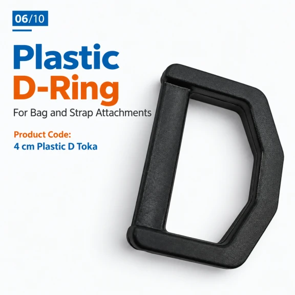 4 cm Plastik D Toka - Dayanıklı ve Hafif Bağlantı Elemanı