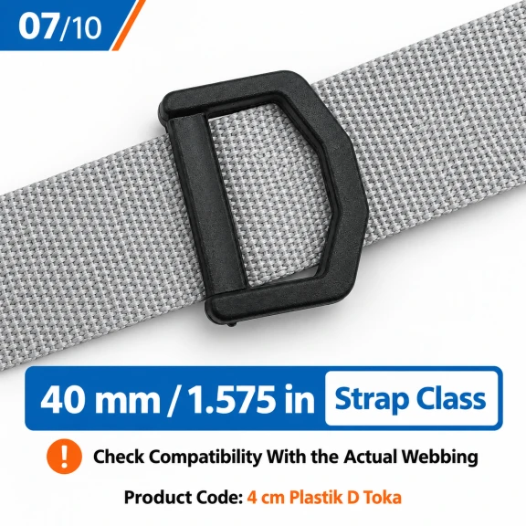4 cm Plastik D Toka - Dayanıklı ve Hafif Bağlantı Elemanı