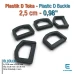 2.5 cm Plastik D Toka - Plastik D Halka 500 Adet/Paket AL005553