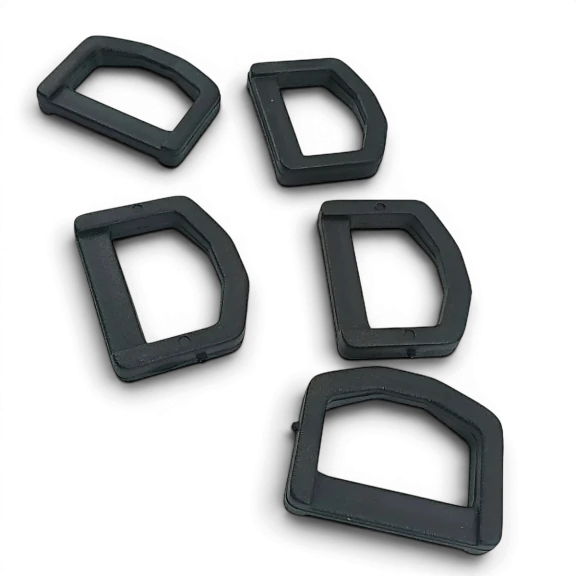 2.5 cm Plastik D Toka - Plastik D Halka 500 Adet/Paket AL005553